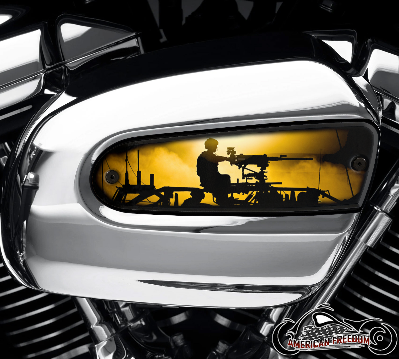 Harley Davidson Wedge Air Cleaner Insert - Silhouette Soldier